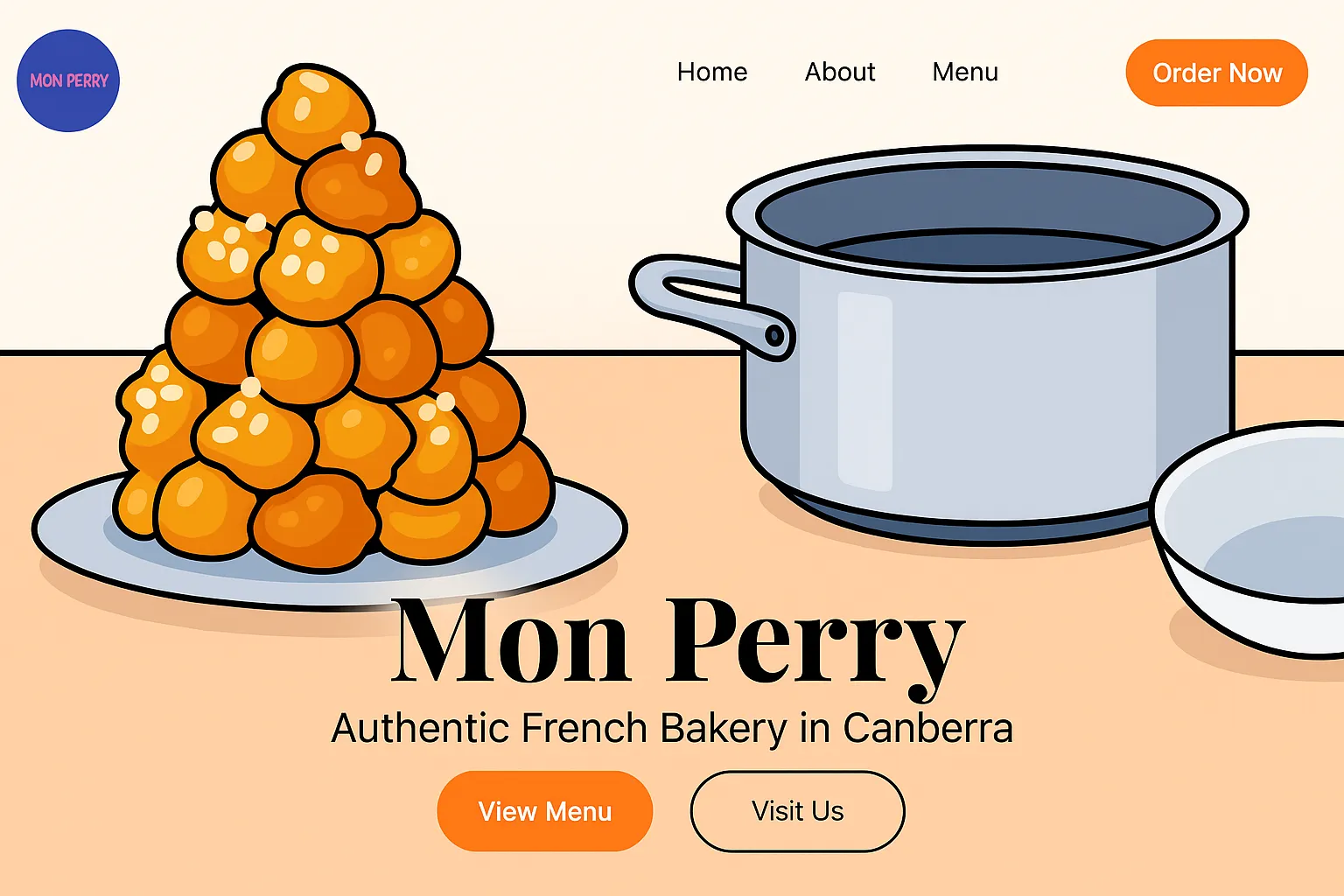 Mon Perry Bakery Website Preview