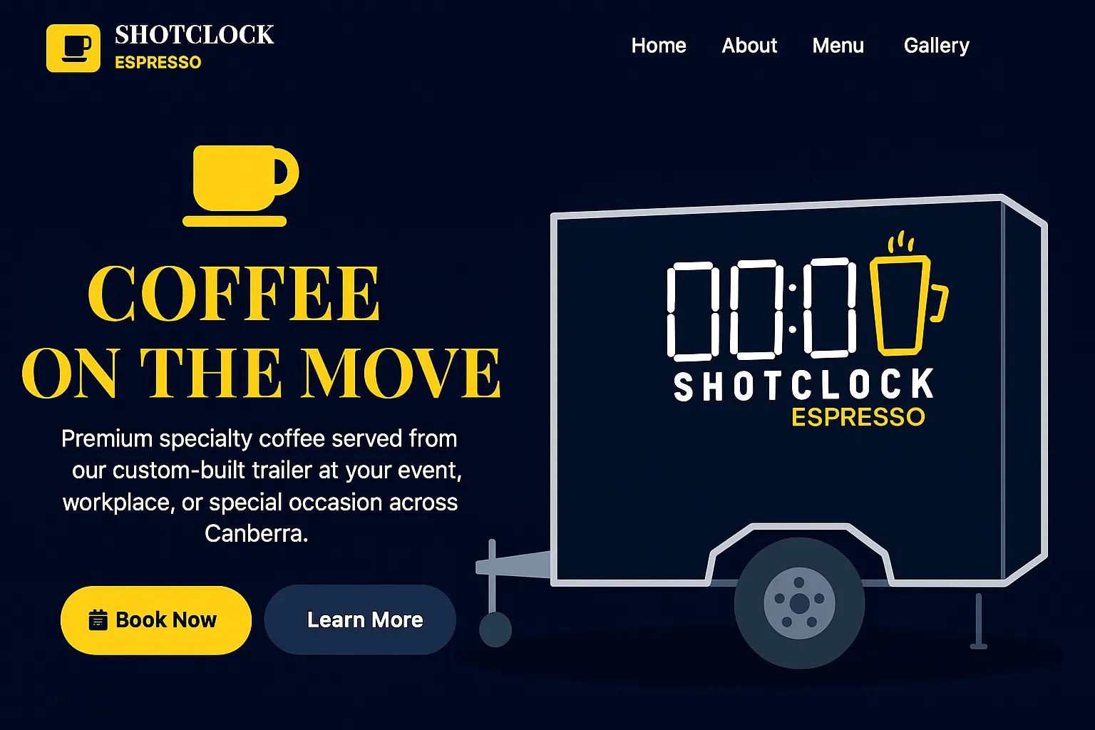 Shot Clock Espresso Website Preview
